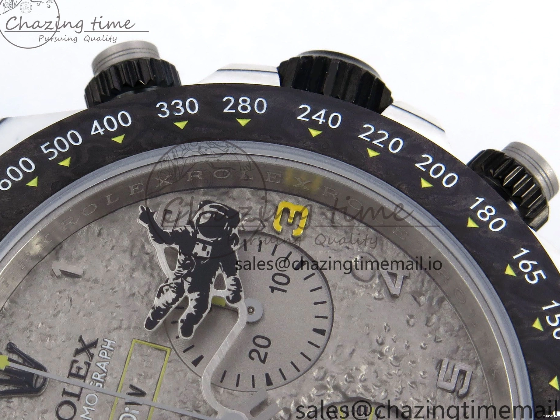 Clone Gray Gray Dial Space DIW Daytona Nylon Mission Textured Strap A4130 on 0228